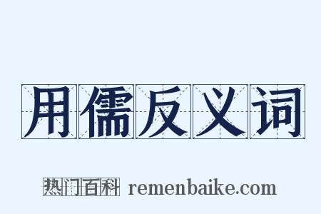 用儒反义词是什么意思的图片